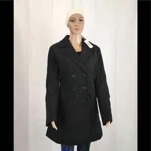 NWT-Haute Edition Wool-Blend Peacoat